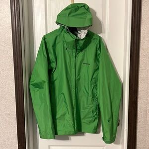 Patagonia Mens Torrentshell Waterproof Rain Jacket Size Large Green H2NO Coat